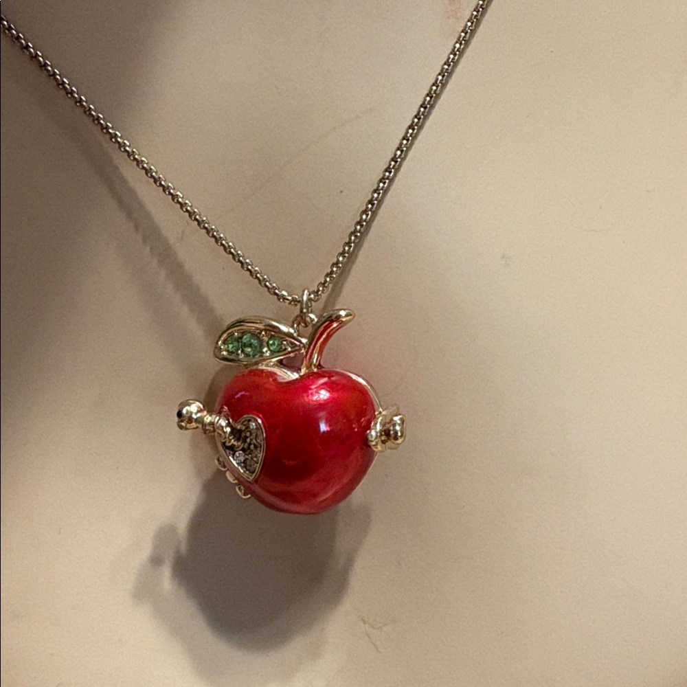 NWT Betsey Johnson Back To School Gold Tone Necklace with adjustable chain 🍎